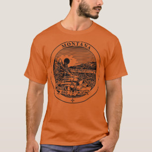 The Great Seal of the State of Montana blk T-Shirt