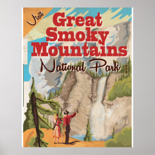 The Great Smoky Mountains Travel Poster. Poster