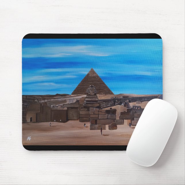 The Great Sphinx and the Pyramid of Khafre Mouse Pad (With Mouse)