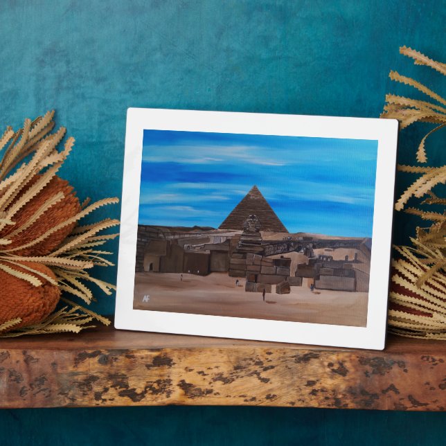 The Great Sphinx and the Pyramid of Khafre Plaque (Side)