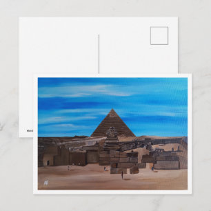 The Great Sphinx and the Pyramid of Khafre Postcard