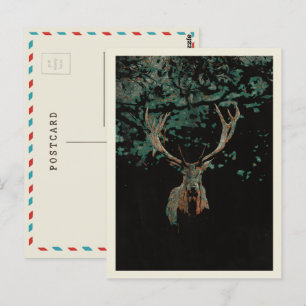 The great stag in the woods postcard