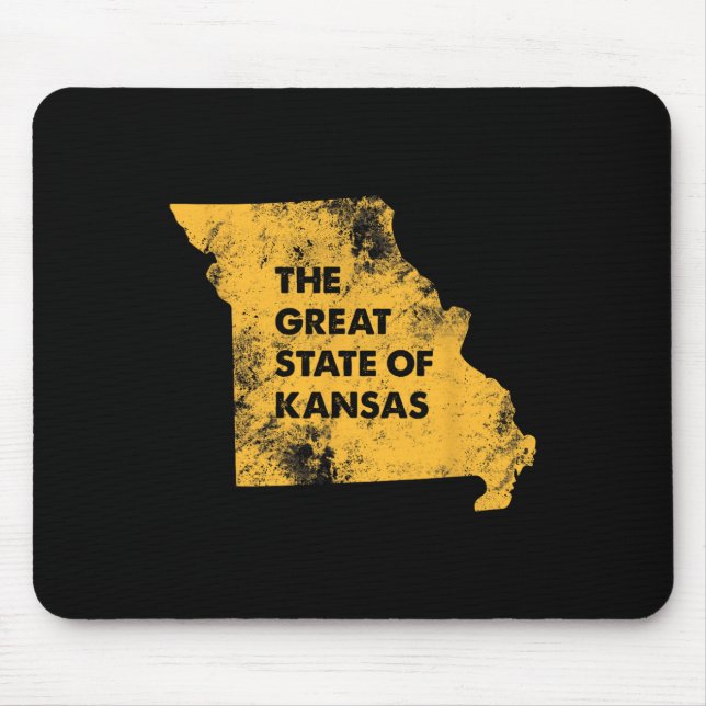 The Great State Of Kansas Missouri Map  Mouse Pad (Front)