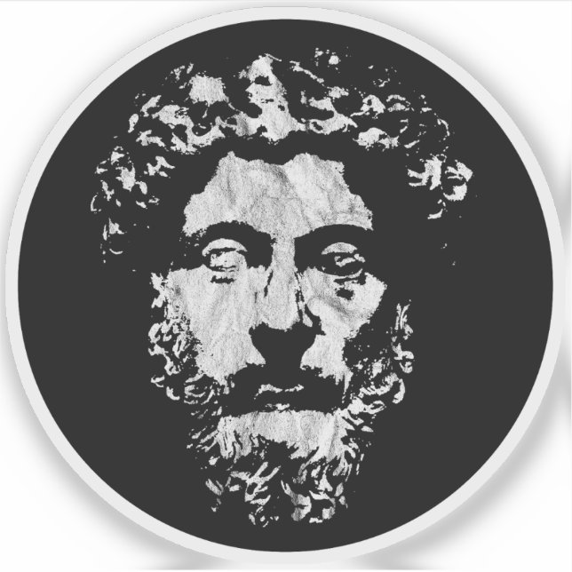 The Great Stoic Marcus Aurelius - v3 vintage white (Front)