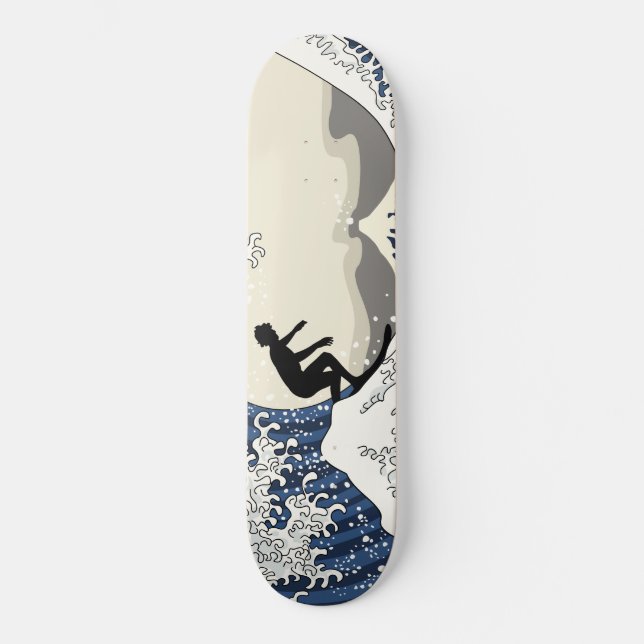 The Great Surfer of Kanagawa Skateboard (Front)