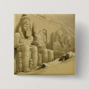 The Great Temple of Abu Simbel, Nubia, from "Egypt 15 Cm Square Badge