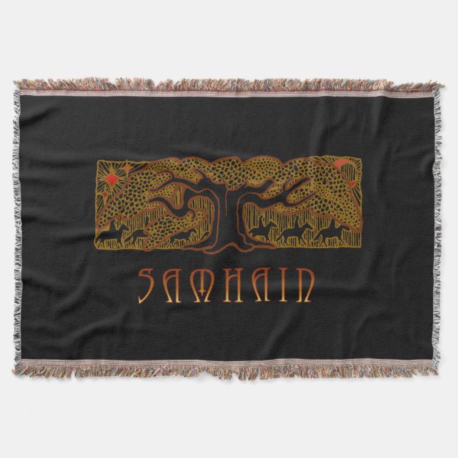 The Great Tree Samhain Throw Blanket (Front)