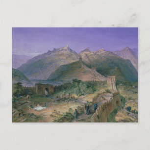 The Great Wall of China, 1886 (w/c) Postcard