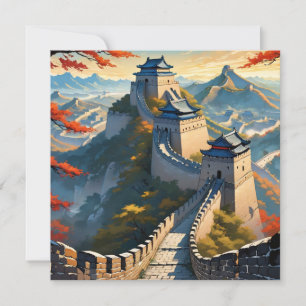 the great wall of china Art Card