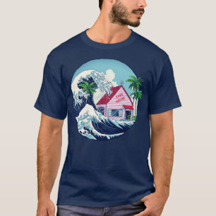 the great wave at kame house T-Shirt