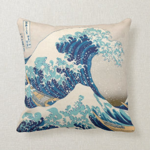 The Great Wave at Kanagawa Throw Pillow