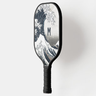 The Great Wave -black&white Pickleball Paddle