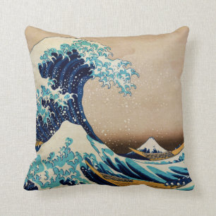 The Great Wave by Hokusai Japanese Cushion