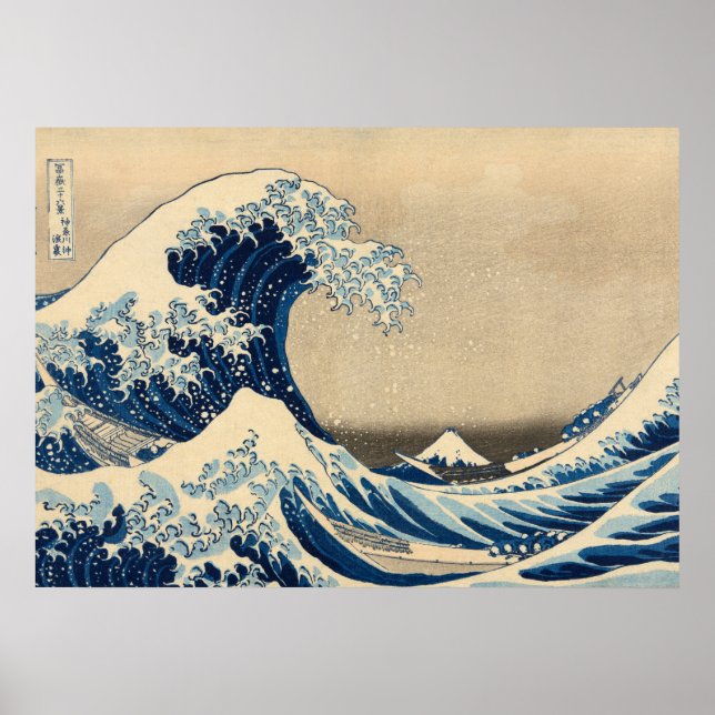 The Great Wave by Katsushika Hokusai Poster (Front)
