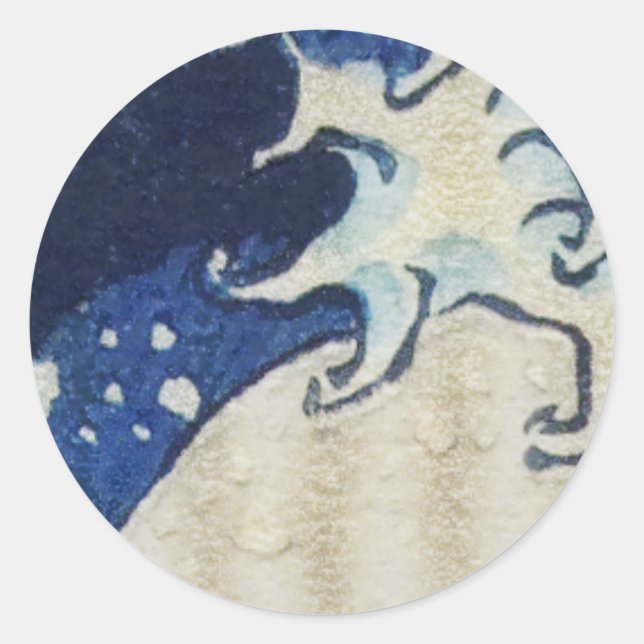 The Great Wave Classic Round Sticker (Front)