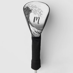 The Great Wave in black&white Golf Head Cover
