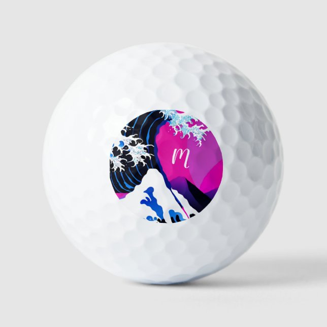 The Great Wave inspiration Golf Balls (Front)