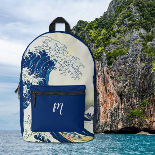 The Great Wave - Japanese art Printed Backpack