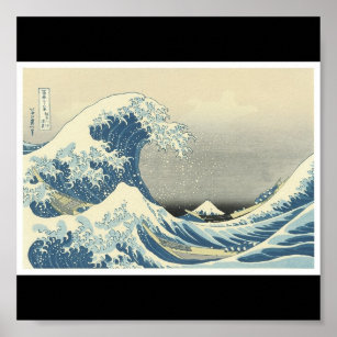 "The Great Wave" Japanese painting c. 1830-1832 Poster
