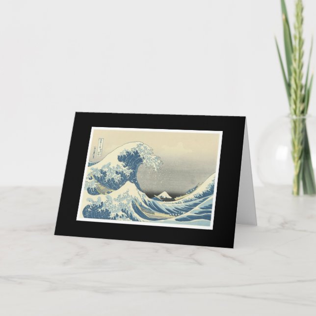 "The Great Wave" Japanese Painting Card (Front)