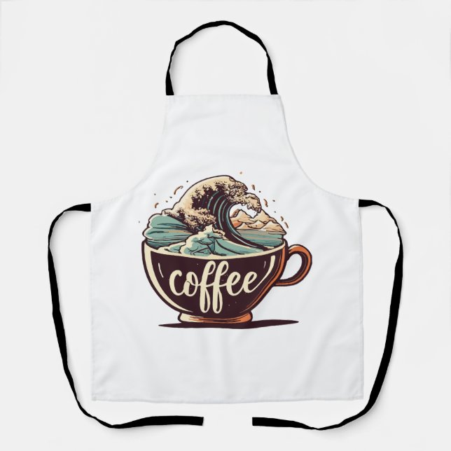 The Great Wave Of Coffee Apron (Front)