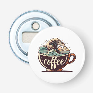 The Great Wave Of Coffee Bottle Opener