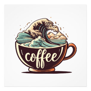 The Great Wave Of Coffee Photo Print