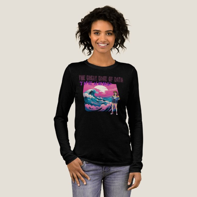 The Great Wave Of Data Tri-Blend Shirt (Full Front)