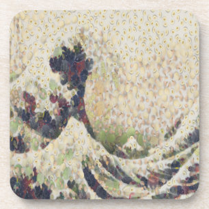 The Great Wave Of Honeydew Melon Fine Art Spoof Coaster