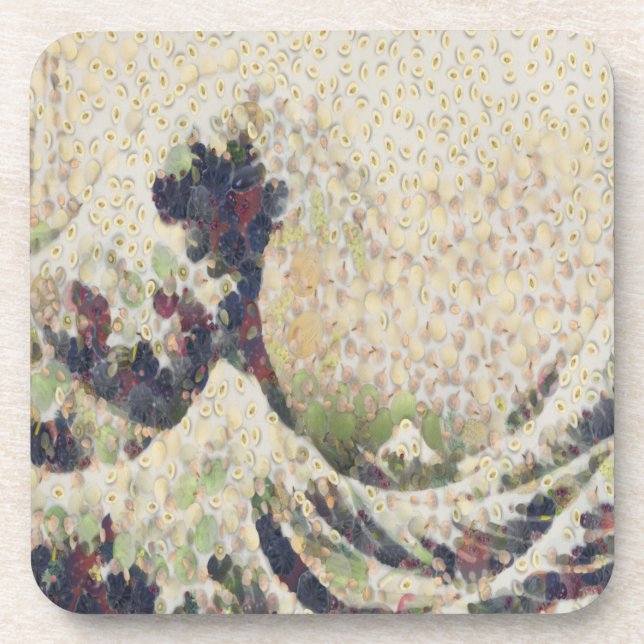 The Great Wave Of Honeydew Melon Fine Art Spoof Coaster (Front)