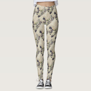 The Great Wave Of Honeydew Melon Fine Art Spoof Leggings