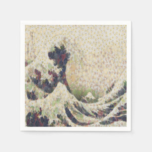 The Great Wave Of Honeydew Melon Fine Art Spoof Napkin