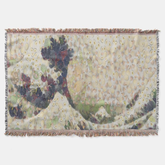 The Great Wave Of Honeydew Melon Fine Art Spoof Throw Blanket (Front)