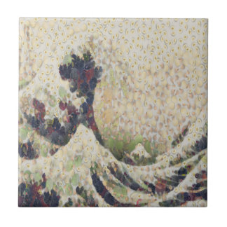 The Great Wave Of Honeydew Melon Fine Art Spoof Tile