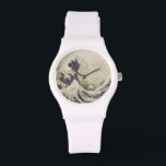 The Great Wave Of Honeydew Melon Fine Art Spoof Watch<br><div class="desc">The Great Wave Of Honeydew Melon Fine Art Spoof is an acrylic painting after a famous fine art artwork. The iconic image is made of a decoupage of fruit and vegetables. Ideal wall art and decor for food lovers, vegan restaurants, and vegetarian eateries. The art depicts three boats moving through...</div>