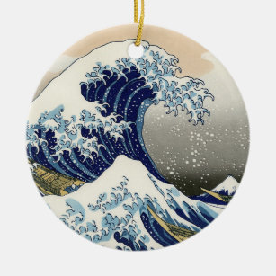 The Great Wave of Kanagawa - Katsushika Hokusai Ceramic Tree Decoration