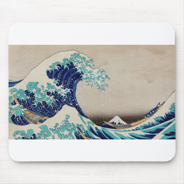 The Great Wave of Kanagawa Mouse Pad (Front)