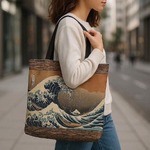 The Great Wave of Kanagawa Vintage Japanese Artist Tote Bag