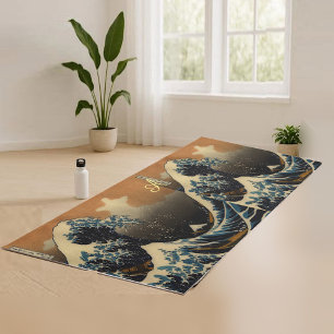 The Great Wave of Kanagawa Vintage Japanese Artist Yoga Mat