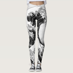 The Great Wave off Kanagawa (神奈川沖浪裏) L Leggings