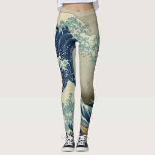The Great Wave off Kanagawa (神奈川沖浪裏) Leggings