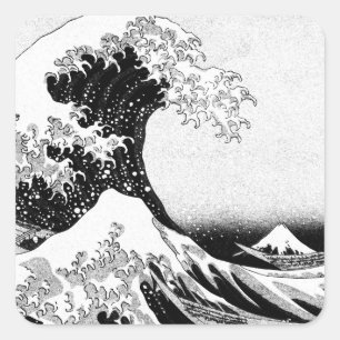 The Great Wave off Kanagawa (神奈川沖浪裏) Square Sticker