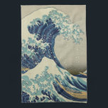 The Great Wave off Kanagawa (神奈川沖浪裏)  Tea Towel<br><div class="desc">The Great Wave off Kanagawa (神奈川沖浪裏),  is a woodblock print by Japanese artist Katsushika Hokusai (葛飾北斎).
Please visit my store for more interesting design and more colour choice. => zazzle.com/iwheels</div>