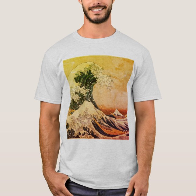 The Great Wave off Kanagawa (神 奈 川 沖 浪 裏) T-Shirt (Front)