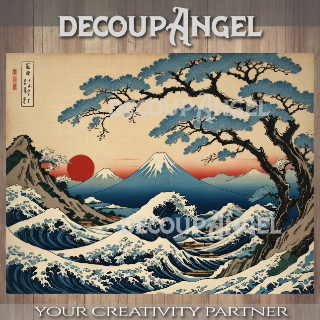 The Great Wave off Kanagawa #2 -Decoupage- Tissue Paper (Creator Uploaded)