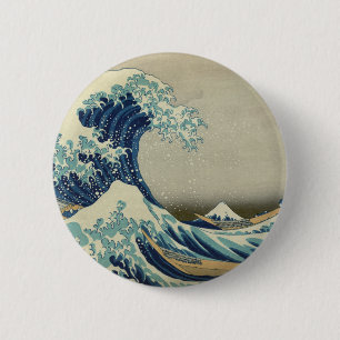 The Great Wave off Kanagawa 6 Cm Round Badge