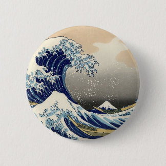The Great Wave off Kanagawa 6 Cm Round Badge