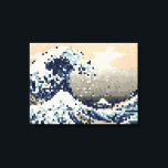 The Great Wave off Kanagawa 8 Bit Pixel Art Canvas Print<br><div class="desc">The Great Wave off Kanagawa (神奈川沖浪裏) Vintage 8 Bit Pixel Tsunami Art.

Globe Trotters specialises in idiosyncratic imagery from around the globe. Here you will find unique Greeting Cards,  Postcards,  Posters,  Mousepads and more.</div>