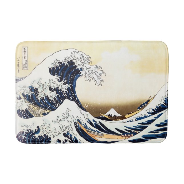 The Great Wave off Kanagawa Bath Mat (Front)