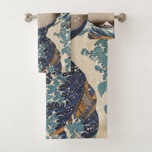 The Great Wave off Kanagawa Bath Towel Set